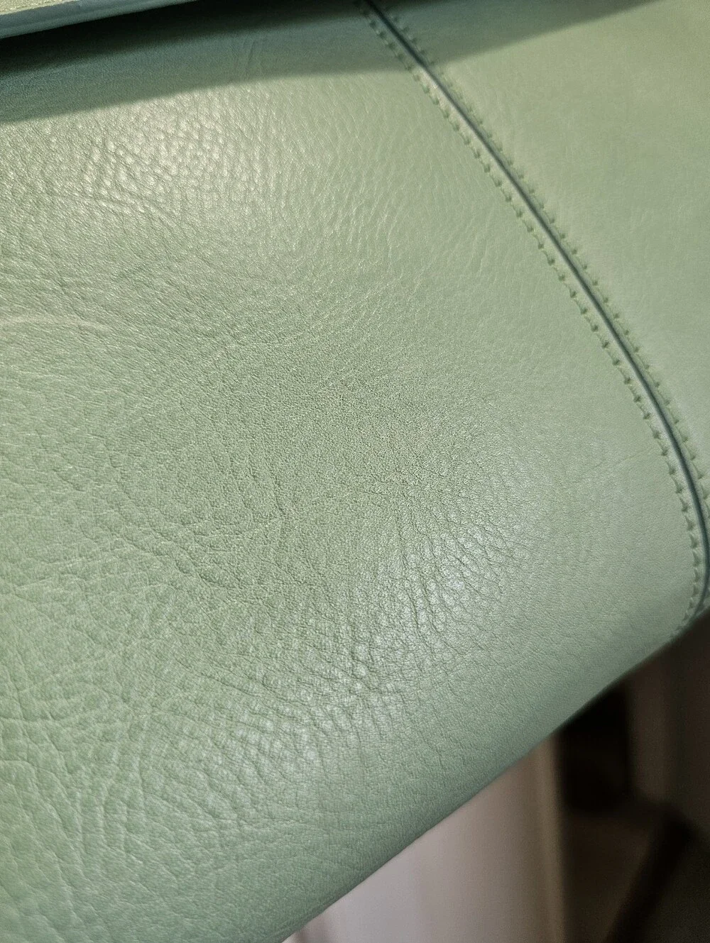 Massaccesi Mint Green Handmade Vachetta Leather Charlotte Satchel GUC